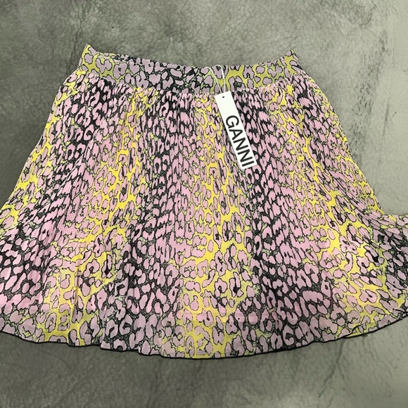 NWT GANNI Pleated Skirt size 40 - Picture 4 of 6